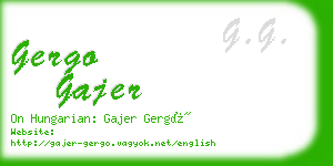 gergo gajer business card